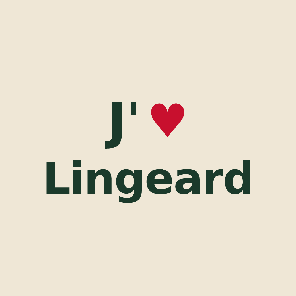 Tote bag personnalisé Lingeard — design J'aime Lingeard