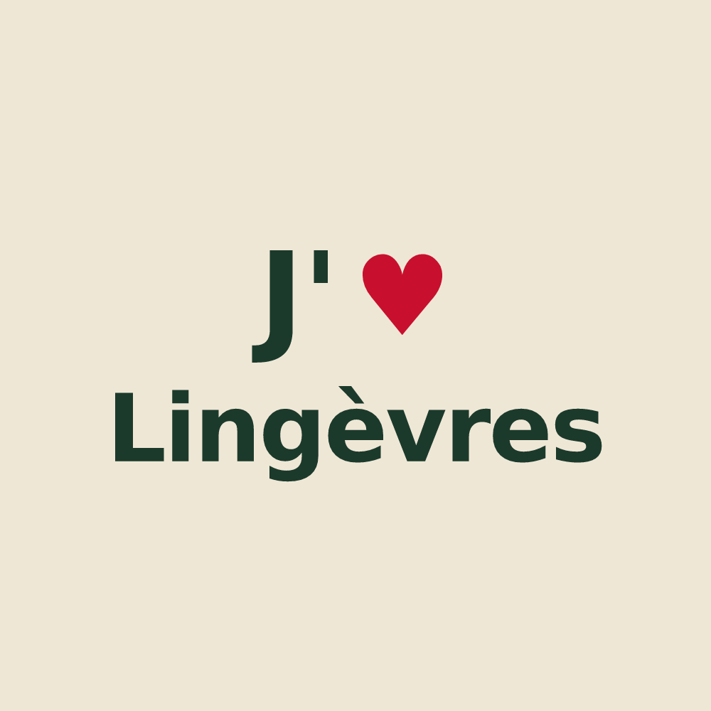 Tote bag personnalisé Lingèvres — design J'aime Lingèvres
