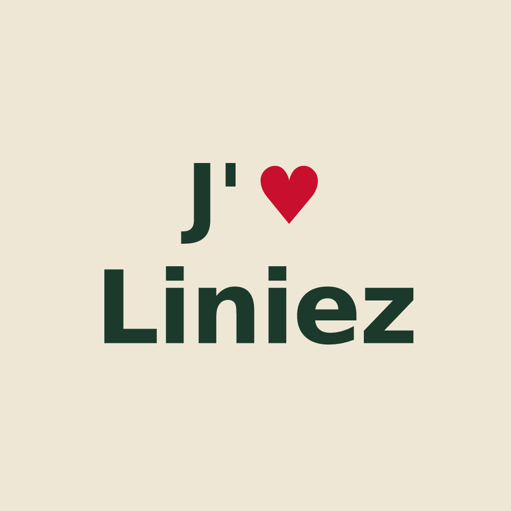 Tote bag personnalisé Liniez — design J'aime Liniez