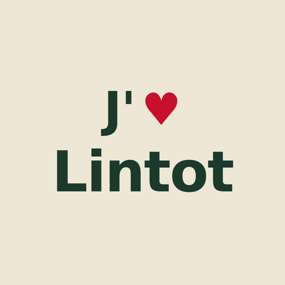 Tote bag personnalisé Lintot — design J'aime Lintot