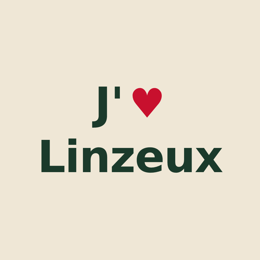 Tote bag personnalisé Linzeux — design J'aime Linzeux