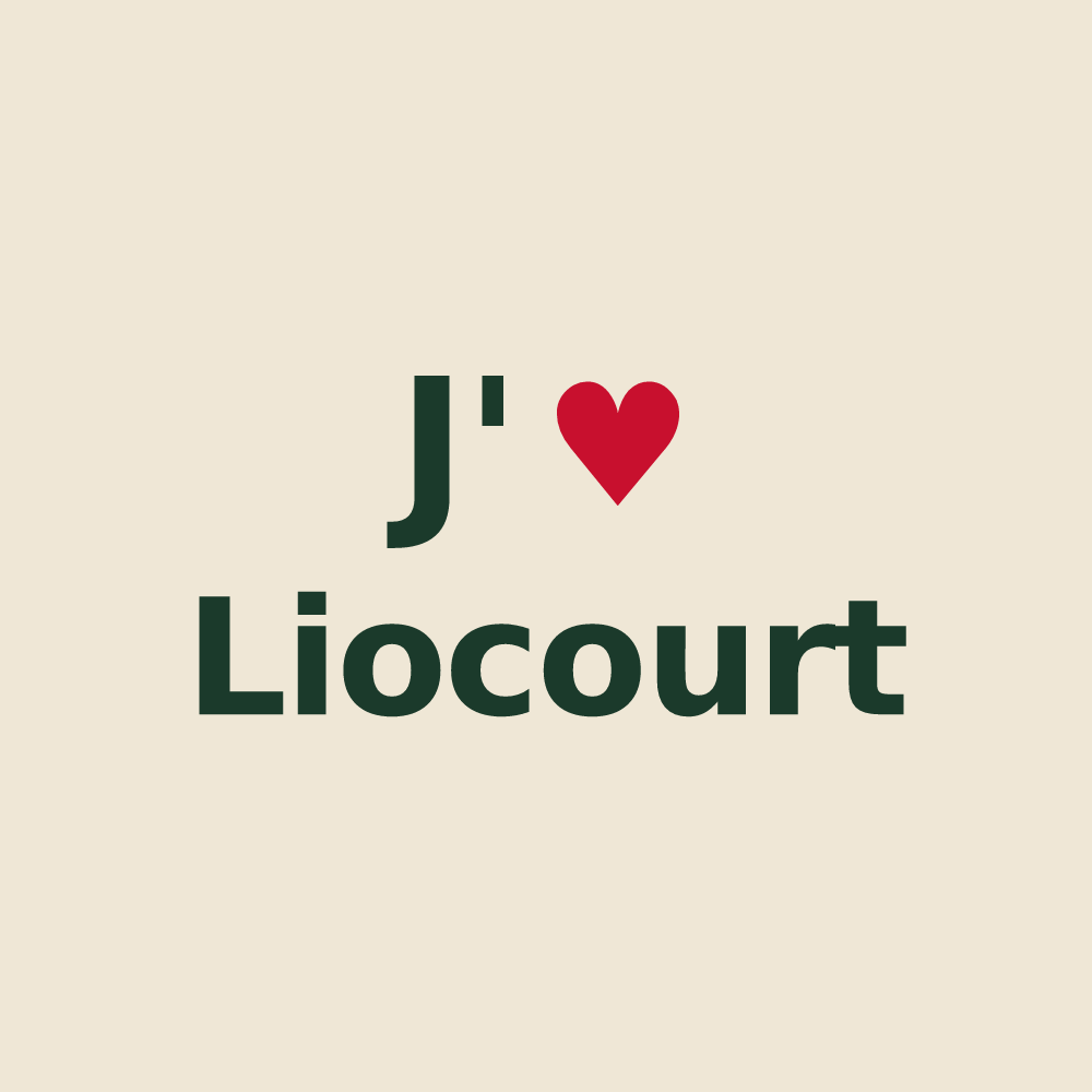 Tote bag personnalisé Liocourt — design J'aime Liocourt