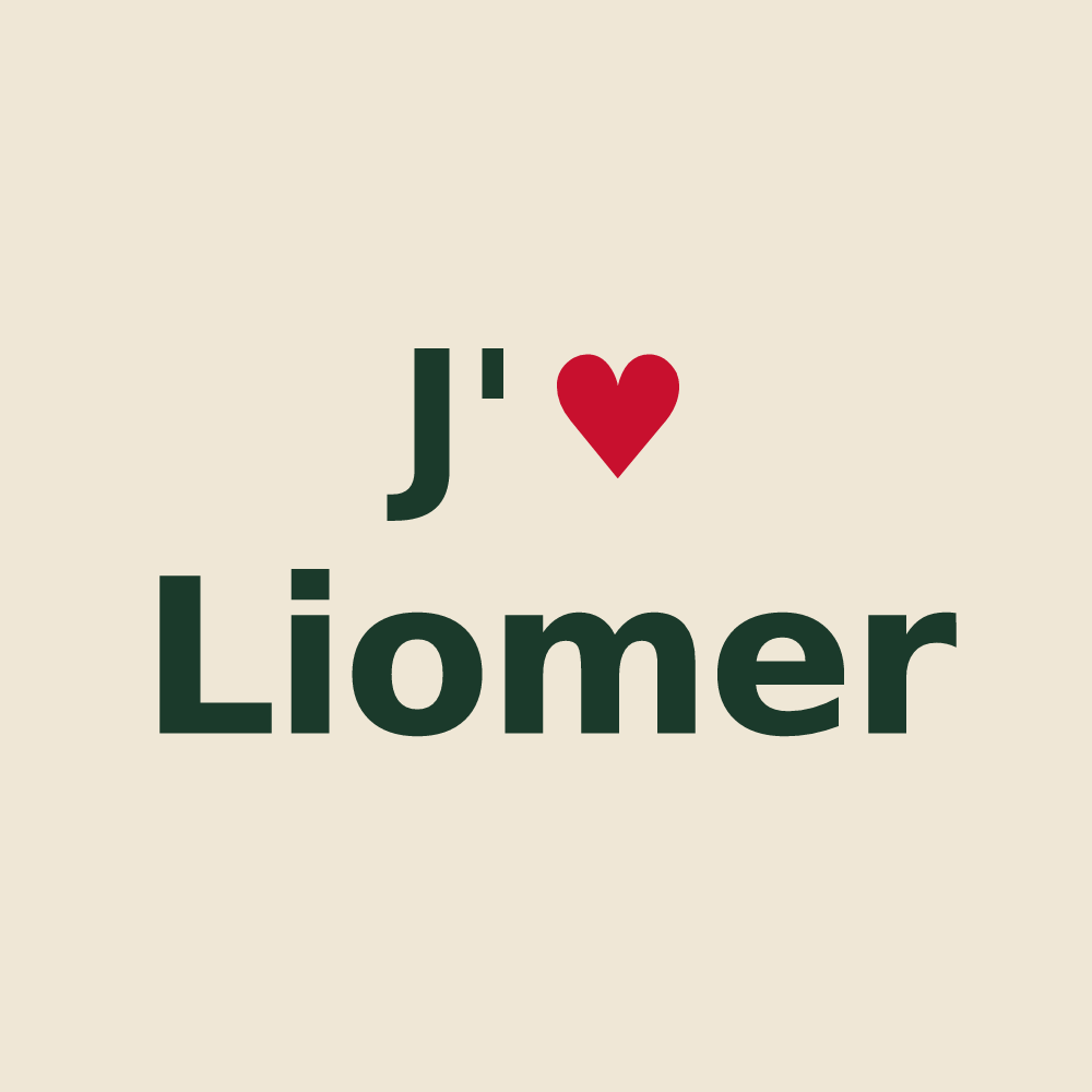 Tote bag personnalisé Liomer — design J'aime Liomer