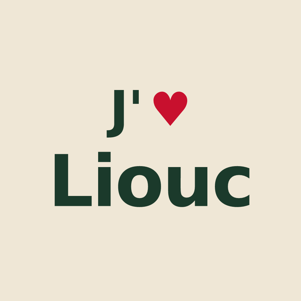 Tote bag personnalisé Liouc — design J'aime Liouc