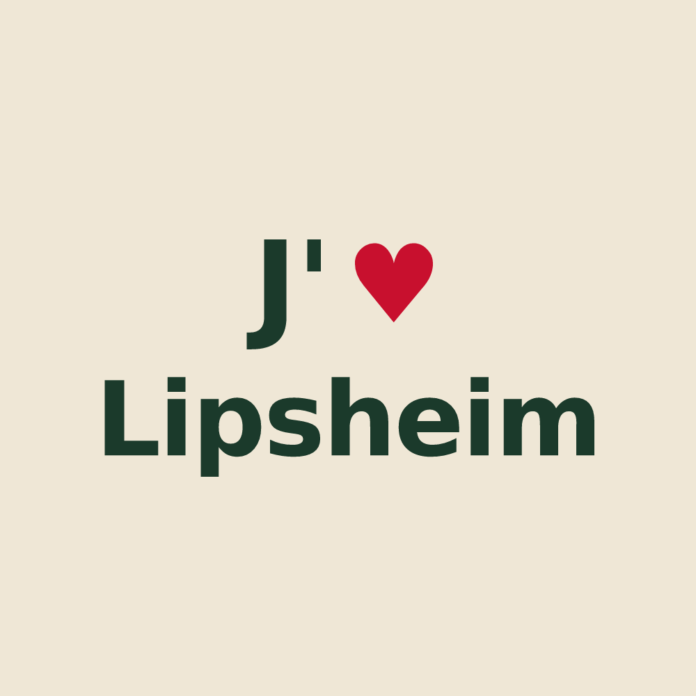 Tote bag personnalisé Lipsheim — design J'aime Lipsheim