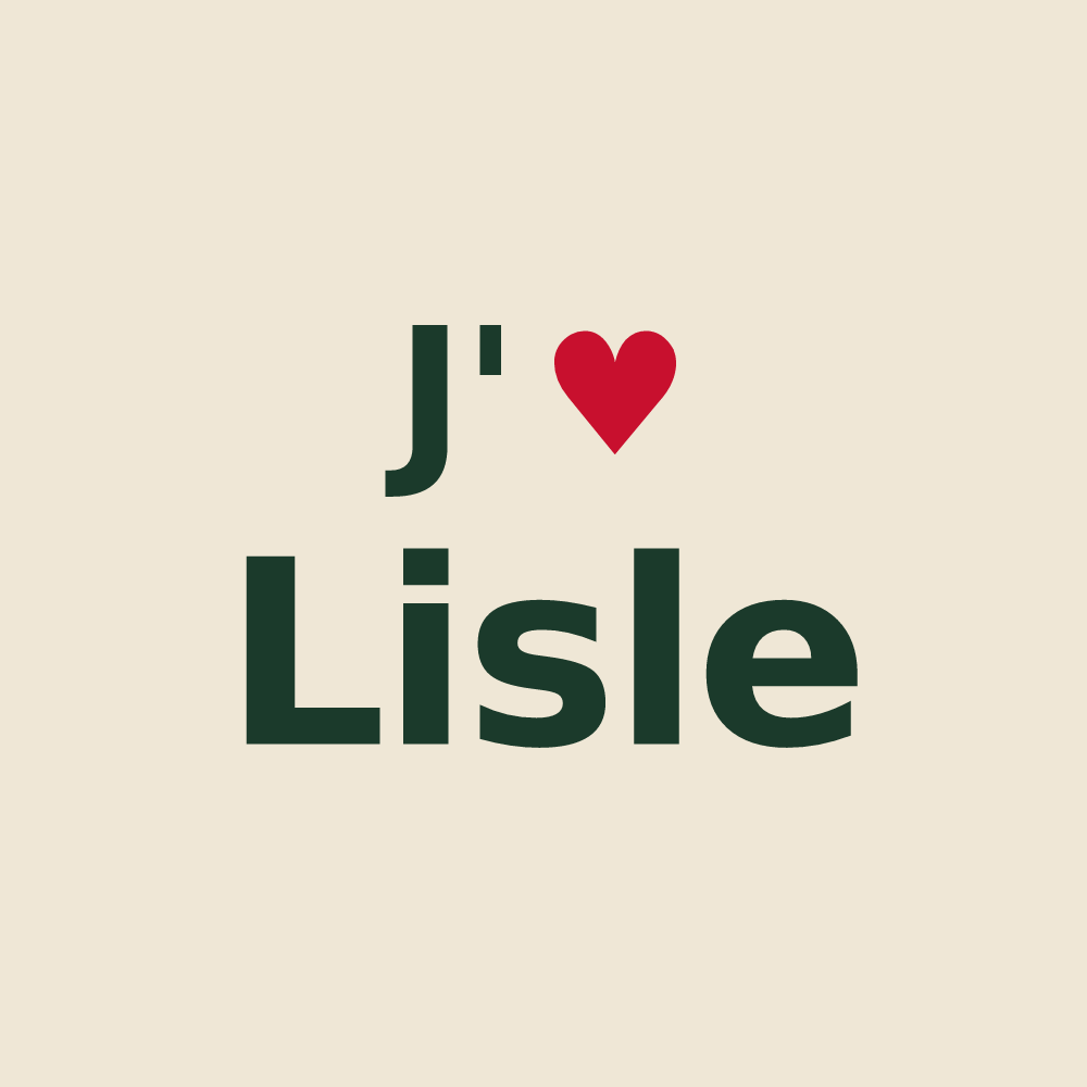 Tote bag personnalisé Lisle — design J'aime Lisle