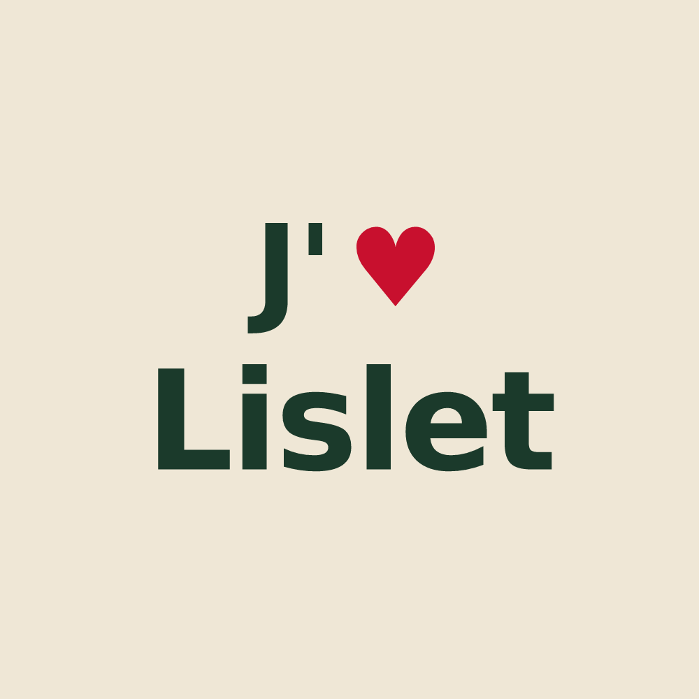 Tote bag personnalisé Lislet — design J'aime Lislet