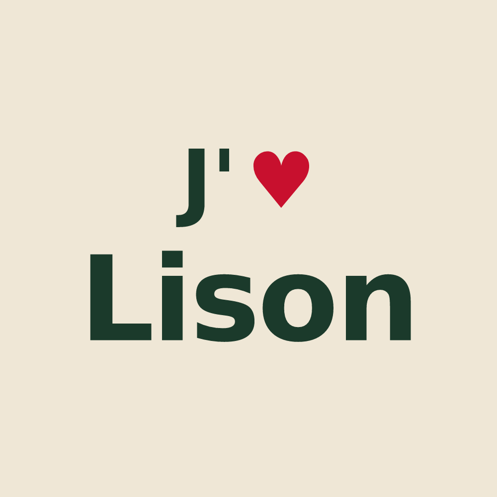 Tote bag personnalisé Lison — design J'aime Lison