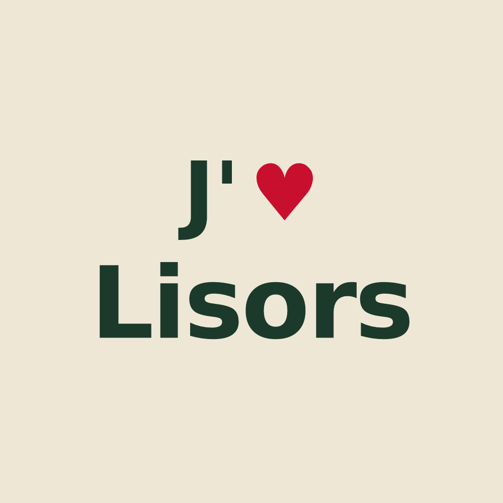Tote bag personnalisé Lisors — design J'aime Lisors