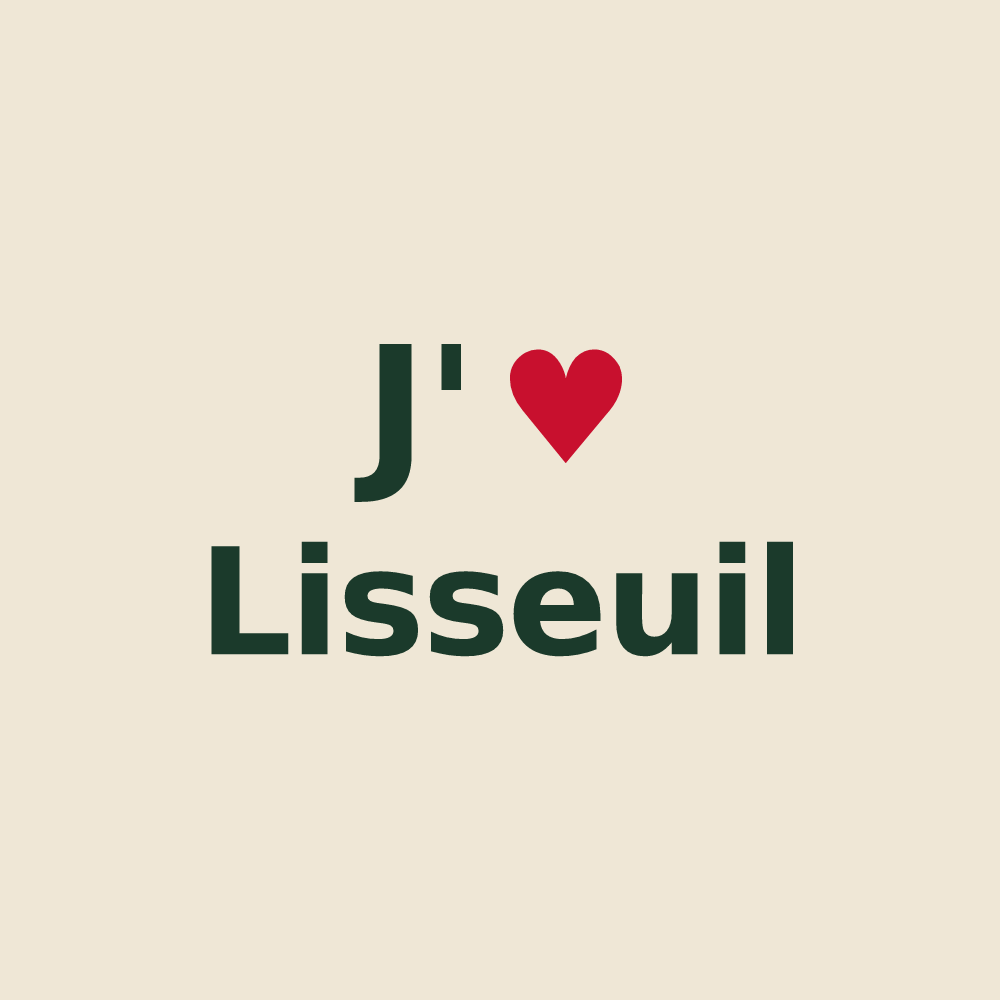 Tote bag personnalisé Lisseuil — design J'aime Lisseuil