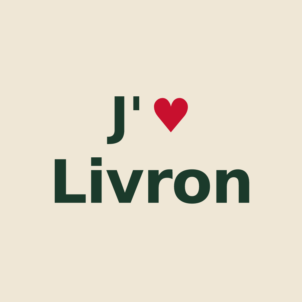 Tote bag personnalisé Livron — design J'aime Livron