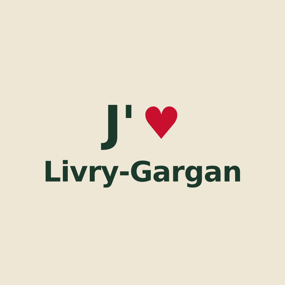Tote bag personnalisé Livry-Gargan — design J'aime Livry-Gargan