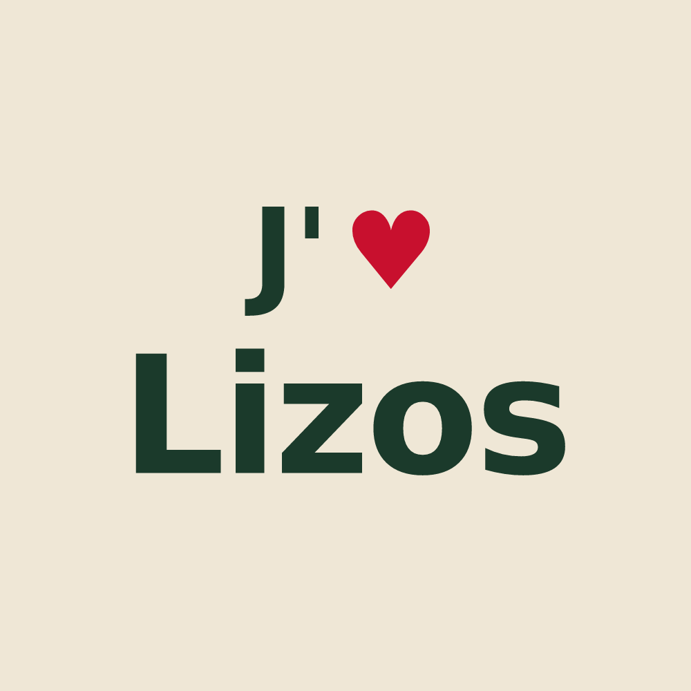 Tote bag personnalisé Lizos — design J'aime Lizos