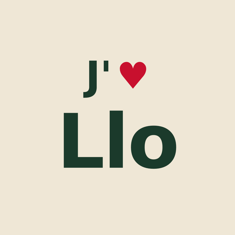 Tote bag personnalisé Llo — design J'aime Llo