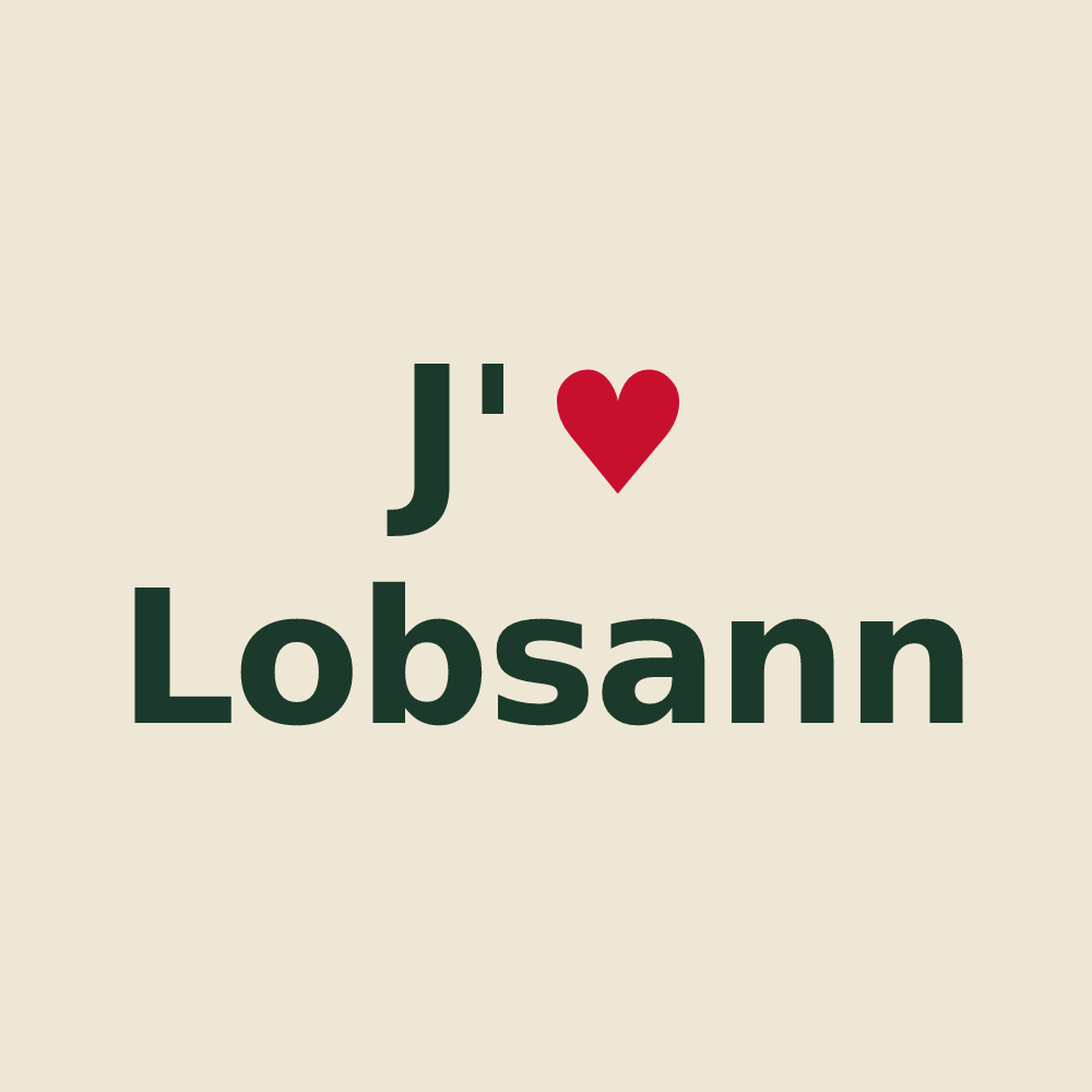 Tote bag personnalisé Lobsann — design J'aime Lobsann