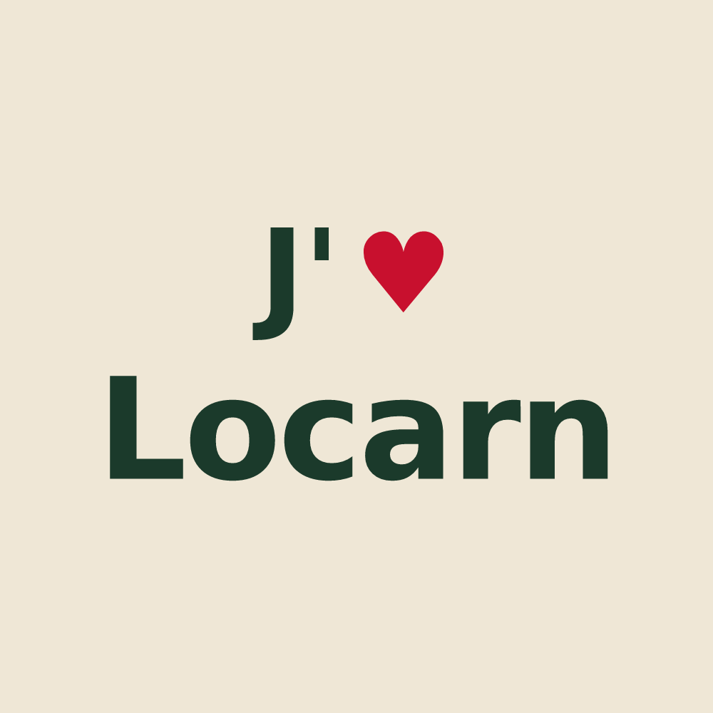 Tote bag personnalisé Locarn — design J'aime Locarn