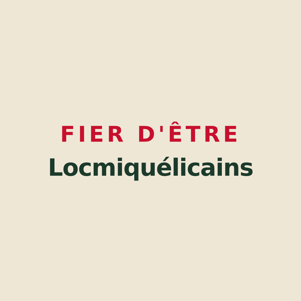 Tote bag « Fier d'être Locmiquélicains » — design pour Locmiquélic
