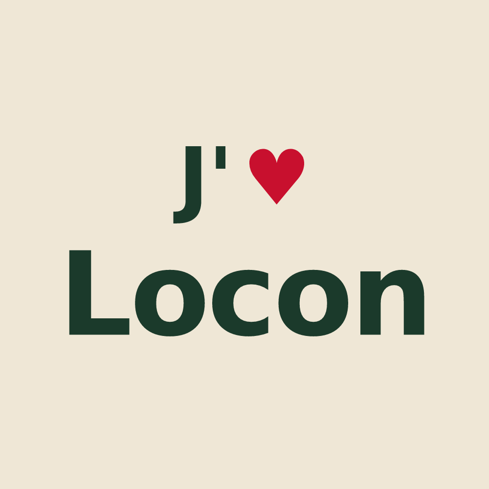 Tote bag personnalisé Locon — design J'aime Locon