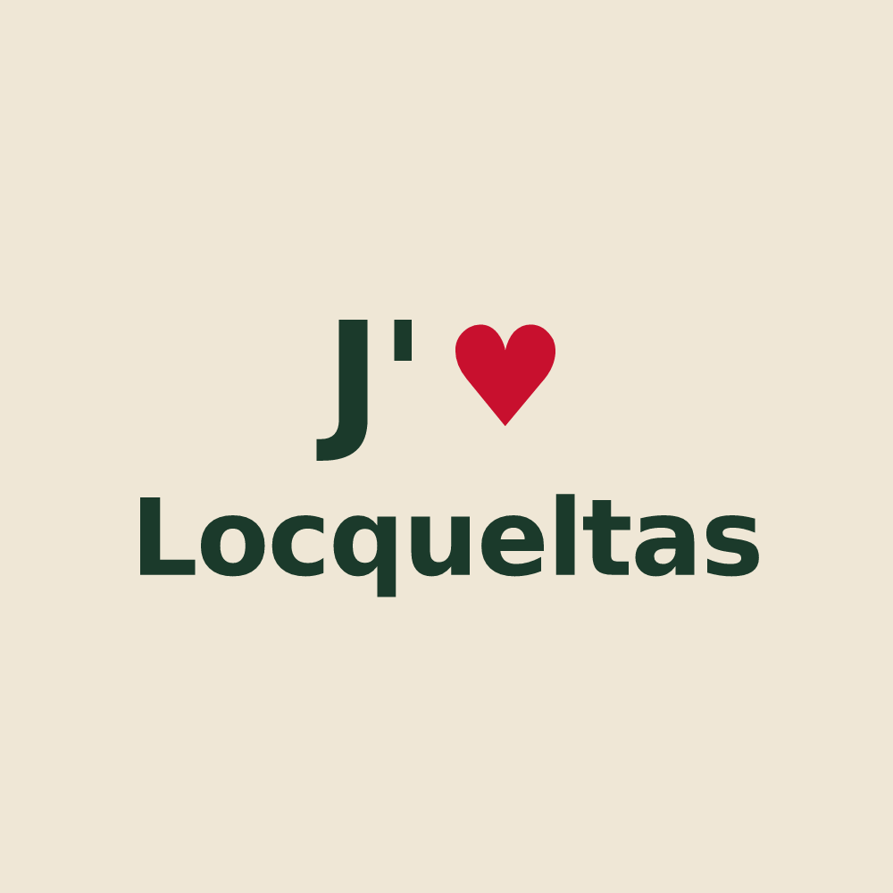 Tote bag personnalisé Locqueltas — design J'aime Locqueltas