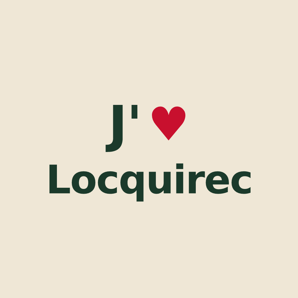 Tote bag personnalisé Locquirec — design J'aime Locquirec