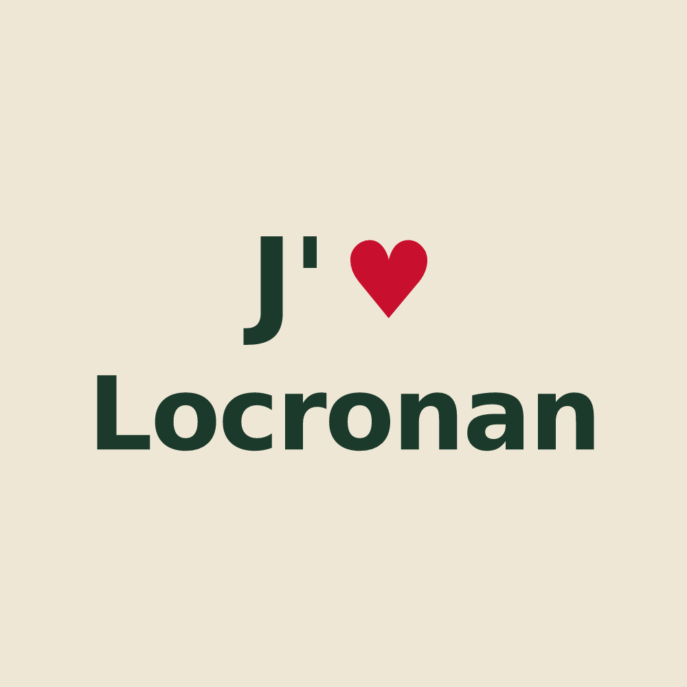 Tote bag personnalisé Locronan — design J'aime Locronan