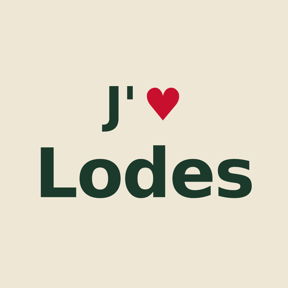 Tote bag personnalisé Lodes — design J'aime Lodes