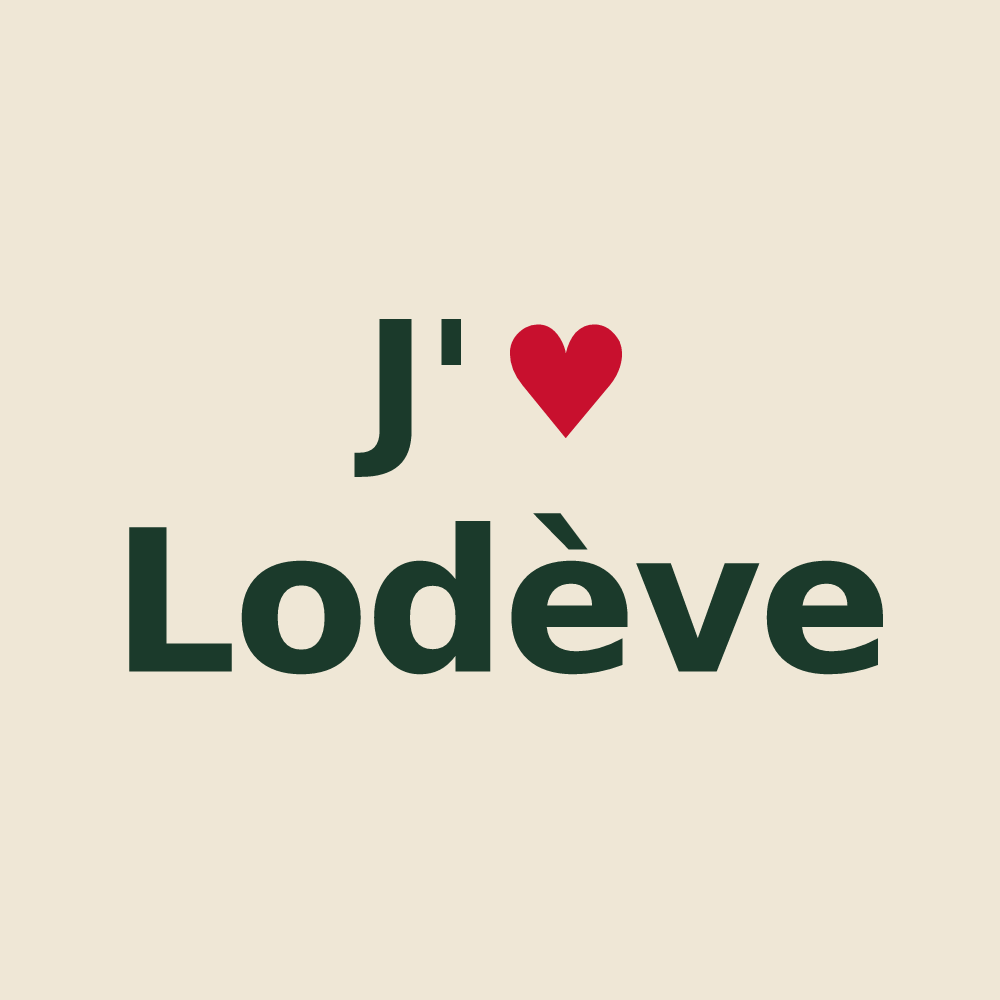 Tote bag personnalisé Lodève — design J'aime Lodève