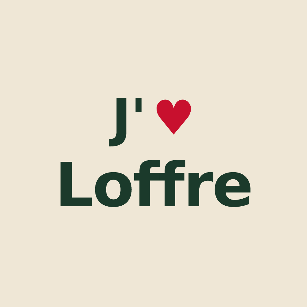 Tote bag personnalisé Loffre — design J'aime Loffre