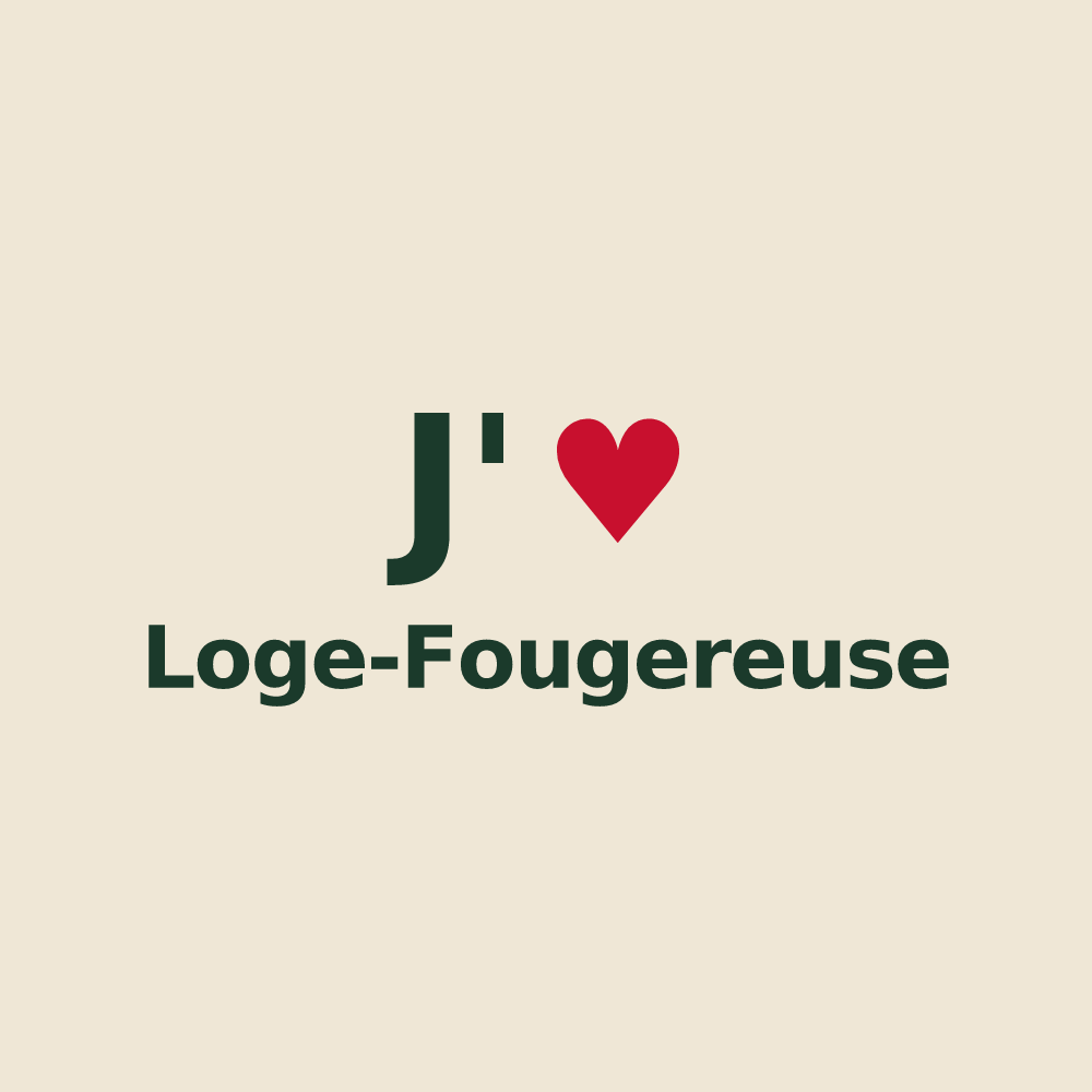 Tote bag personnalisé Loge-Fougereuse — design J'aime Loge-Fougereuse