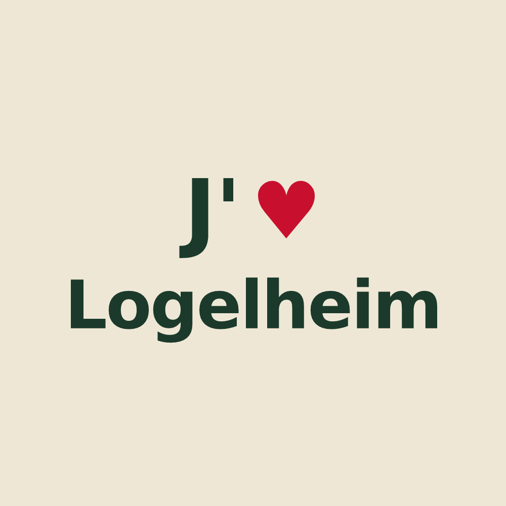 Tote bag personnalisé Logelheim — design J'aime Logelheim