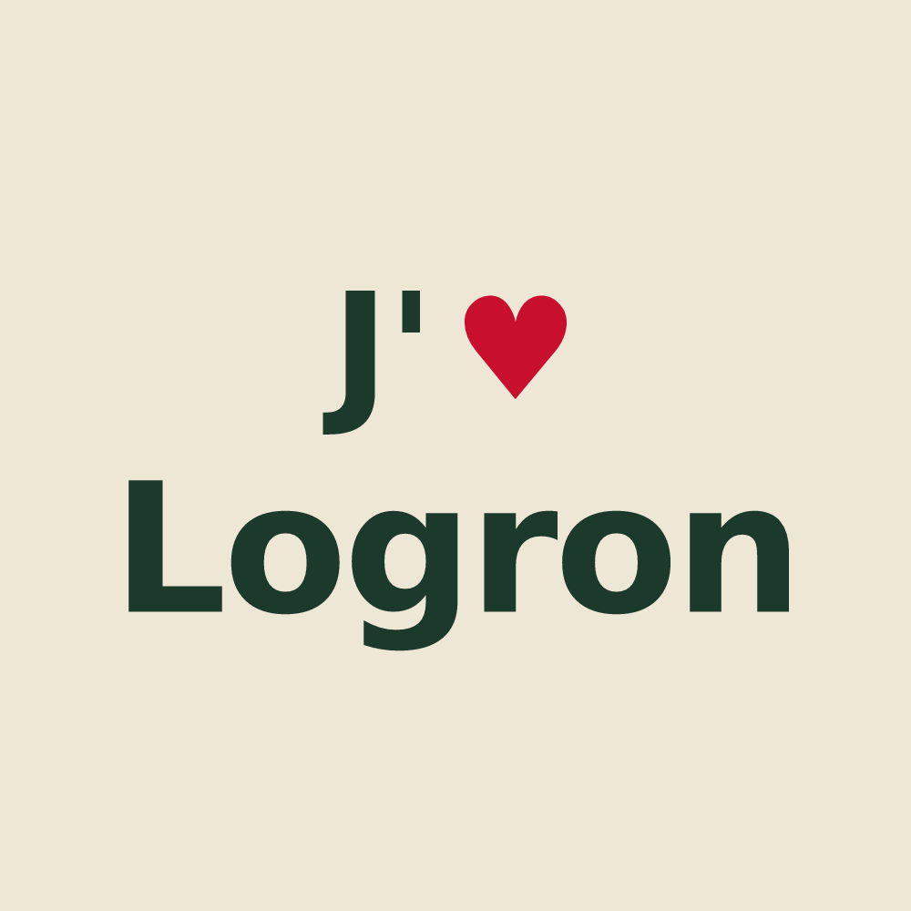 Tote bag personnalisé Logron — design J'aime Logron