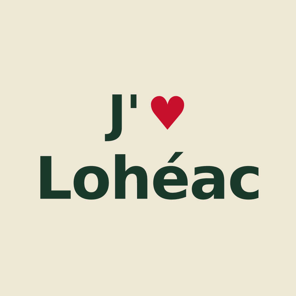 Tote bag personnalisé Lohéac — design J'aime Lohéac