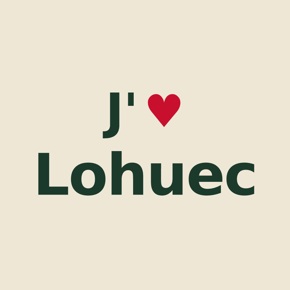 Tote bag personnalisé Lohuec — design J'aime Lohuec
