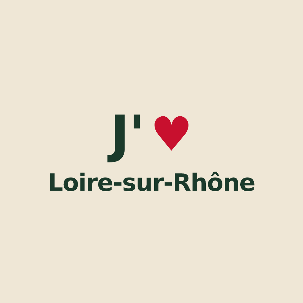 Tote bag personnalisé Loire-sur-Rhône — design J'aime Loire-sur-Rhône