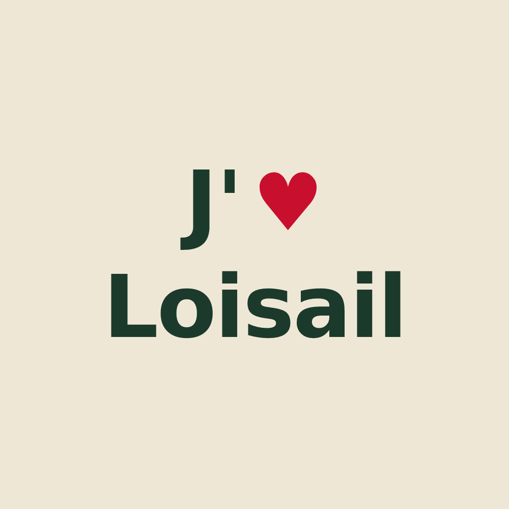 Tote bag personnalisé Loisail — design J'aime Loisail