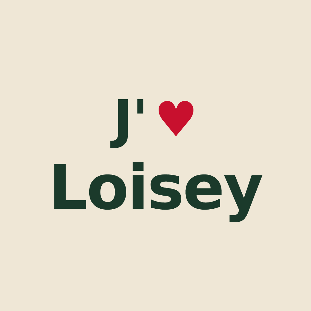 Tote bag personnalisé Loisey — design J'aime Loisey