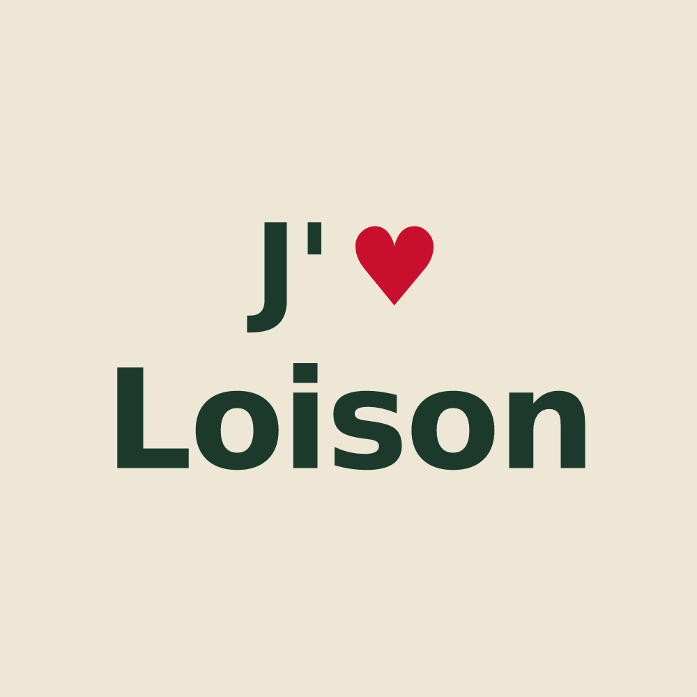 Tote bag personnalisé Loison — design J'aime Loison