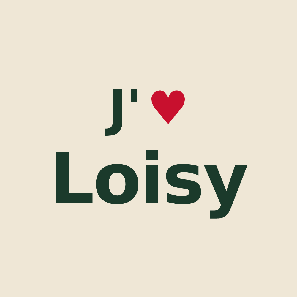 Tote bag personnalisé Loisy — design J'aime Loisy