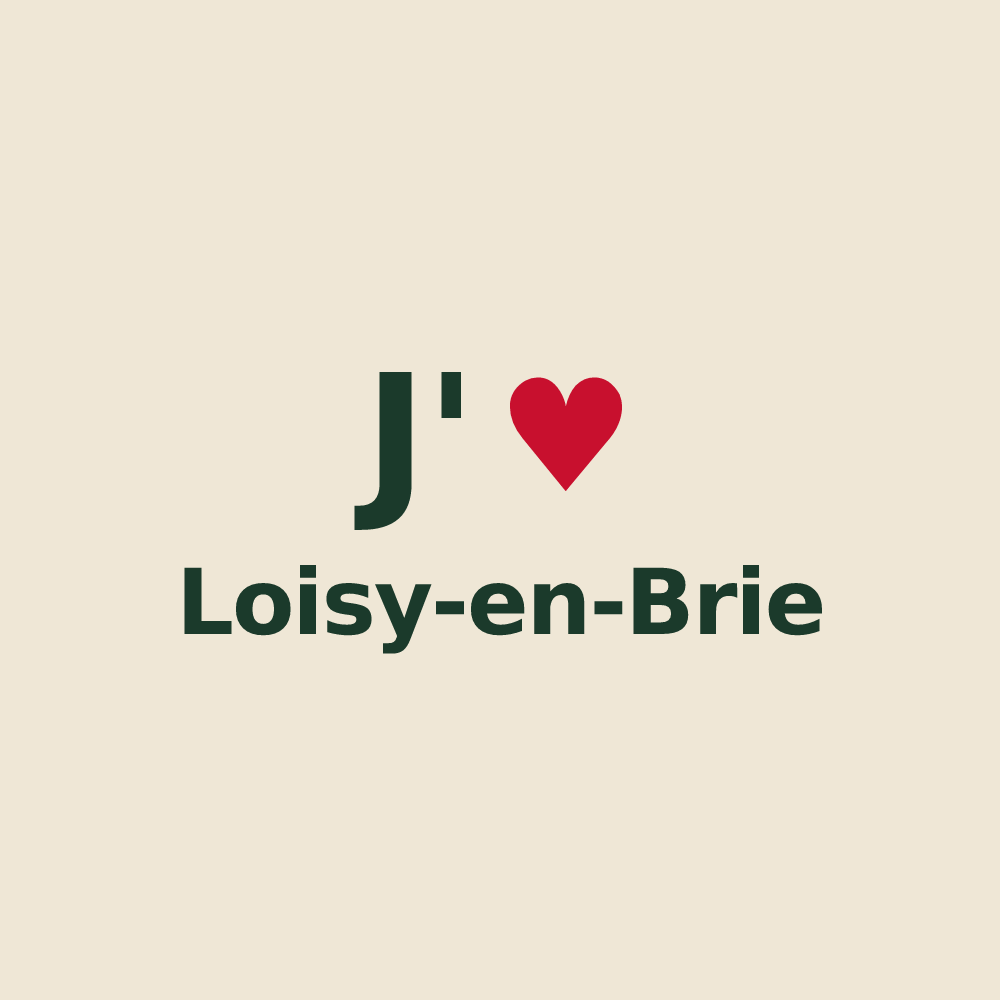 Tote bag personnalisé Loisy-en-Brie — design J'aime Loisy-en-Brie