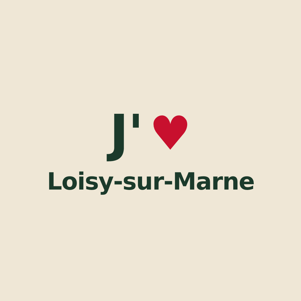 Tote bag personnalisé Loisy-sur-Marne — design J'aime Loisy-sur-Marne