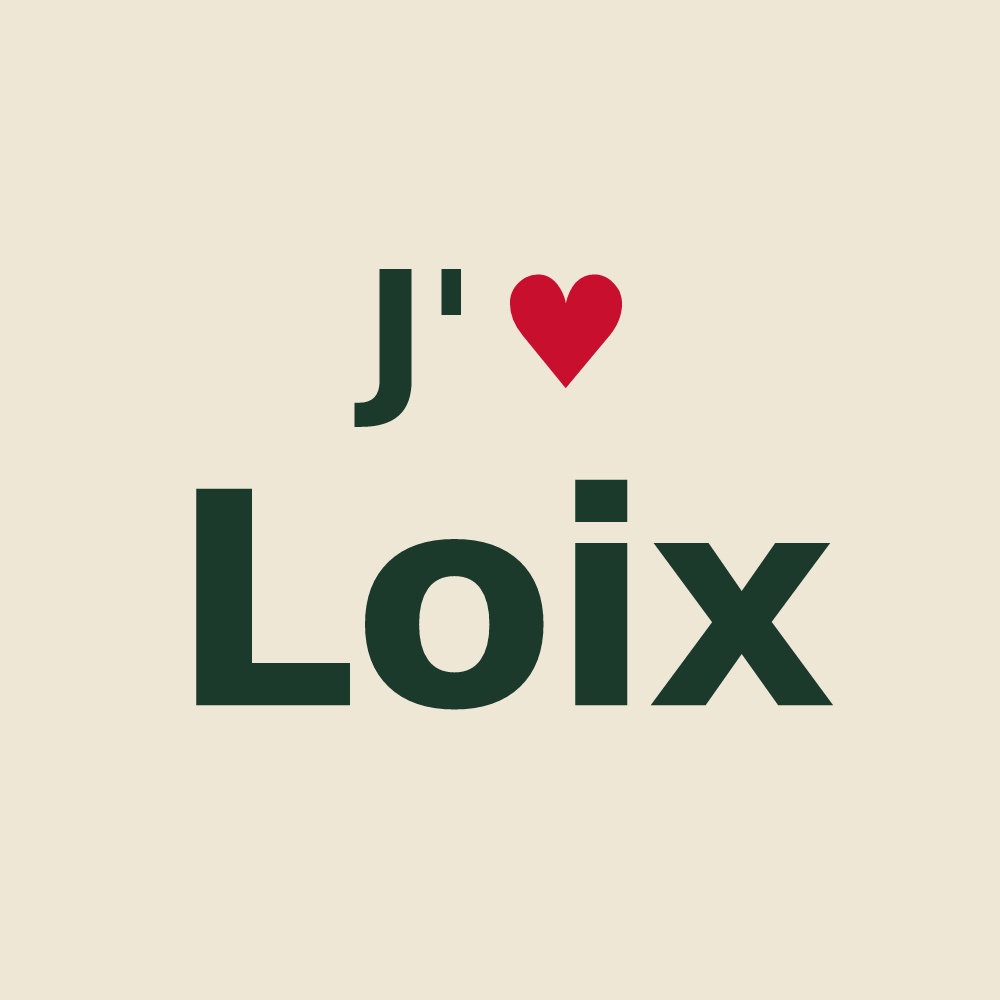 Tote bag personnalisé Loix — design J'aime Loix
