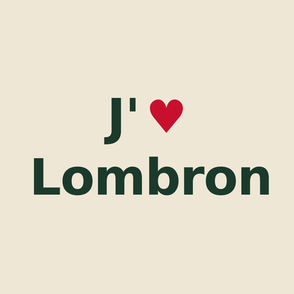 Tote bag personnalisé Lombron — design J'aime Lombron
