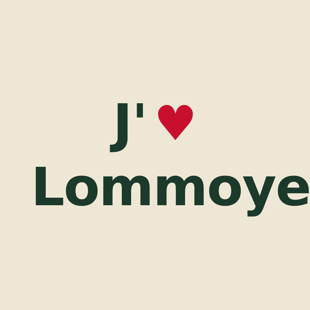 Tote bag personnalisé Lommoye — design J'aime Lommoye