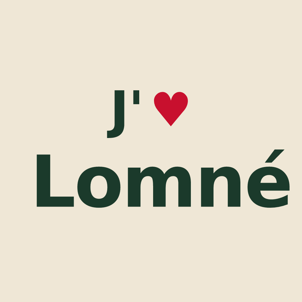 Tote bag personnalisé Lomné — design « J'aime Lomné » imprimé sur le tote bag