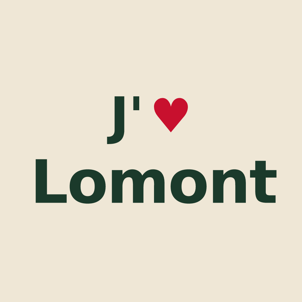 Tote bag personnalisé Lomont — design J'aime Lomont