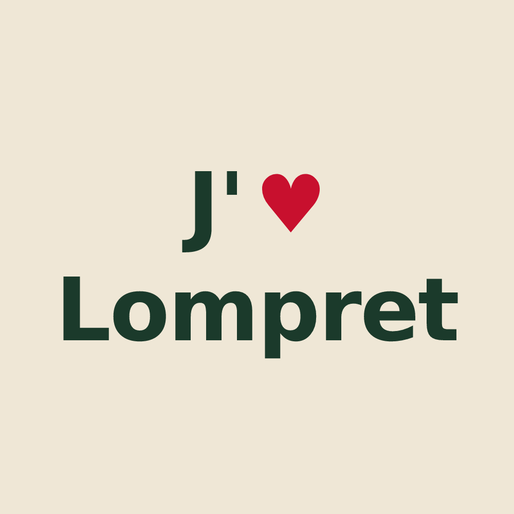 Tote bag personnalisé Lompret — design J'aime Lompret