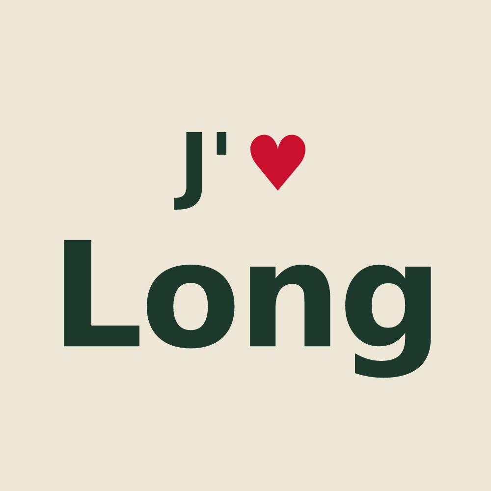 Tote bag personnalisé Long — design J'aime Long