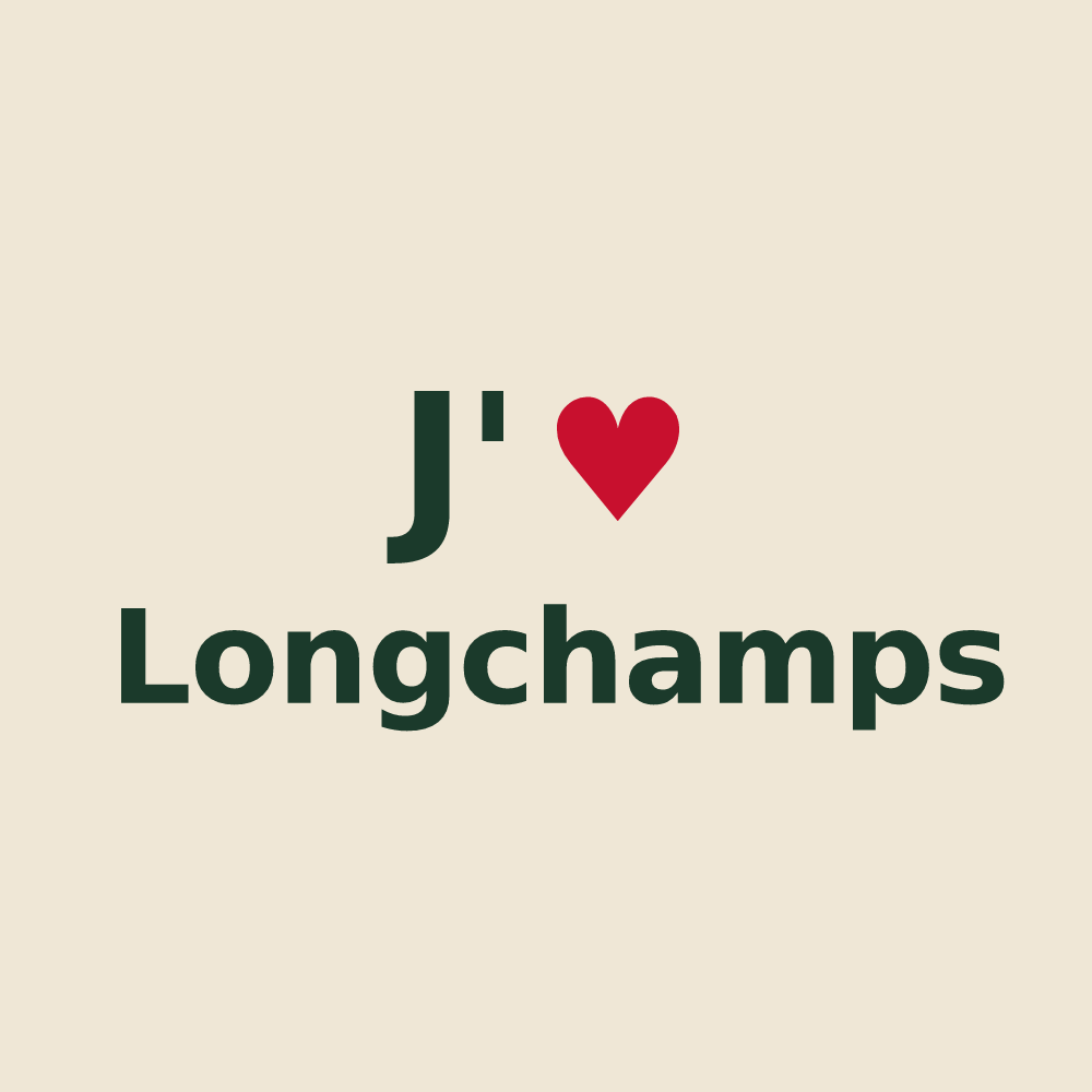 Tote bag personnalisé Longchamps — design J'aime Longchamps