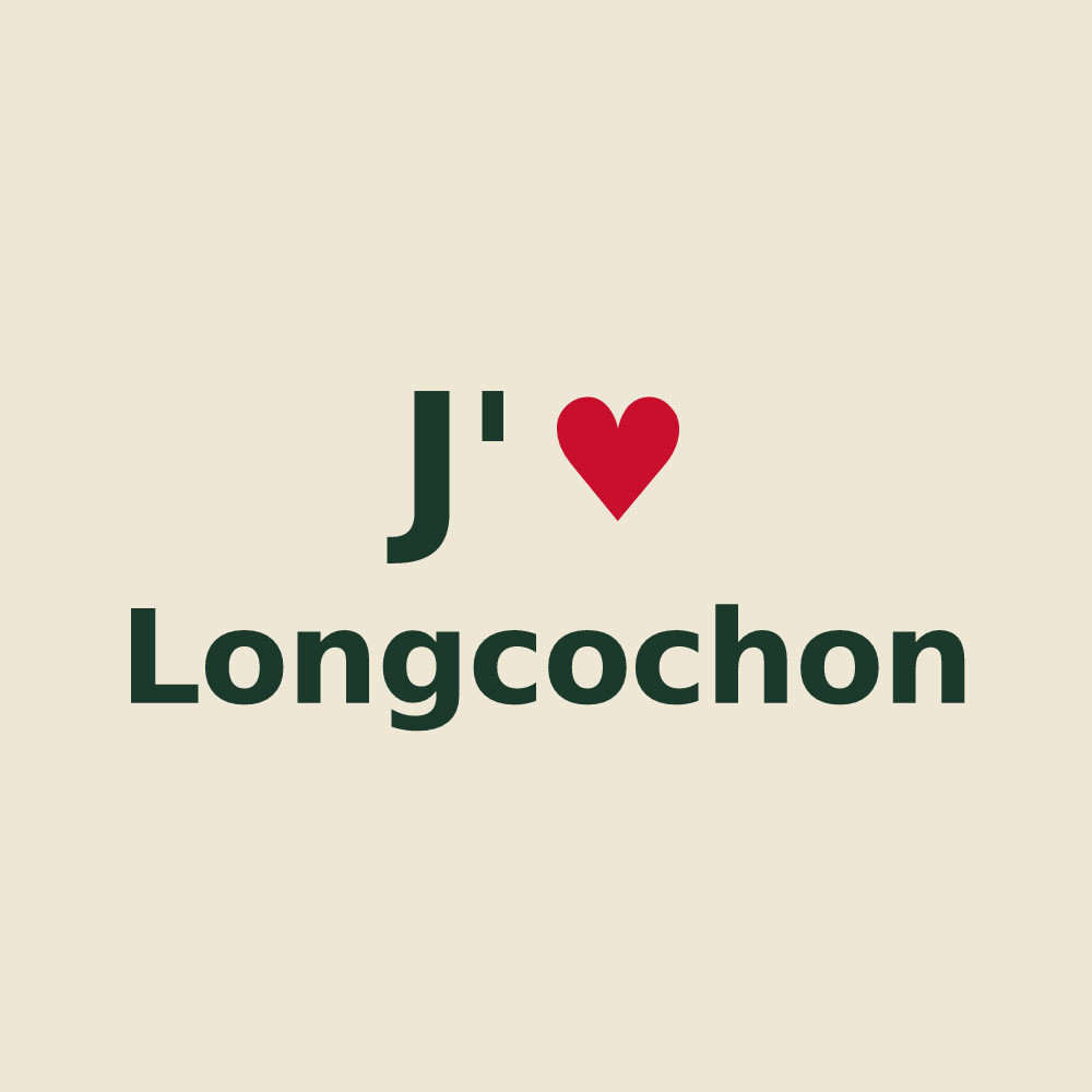 Tote bag personnalisé Longcochon — design J'aime Longcochon