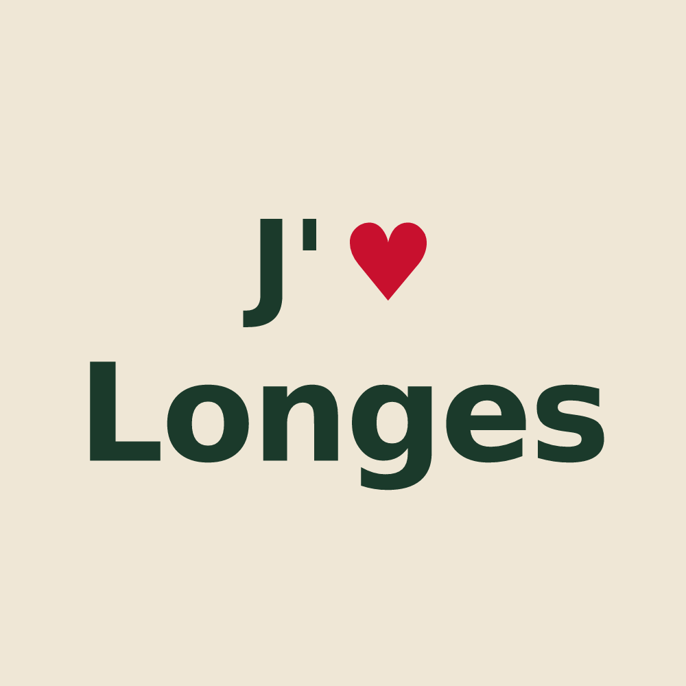 Tote bag personnalisé Longes — design J'aime Longes
